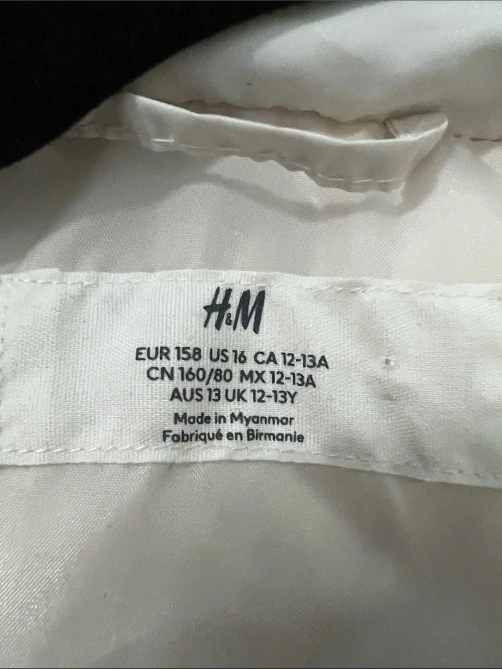 H&M Cream Hooded Puffer Vest for Kids
